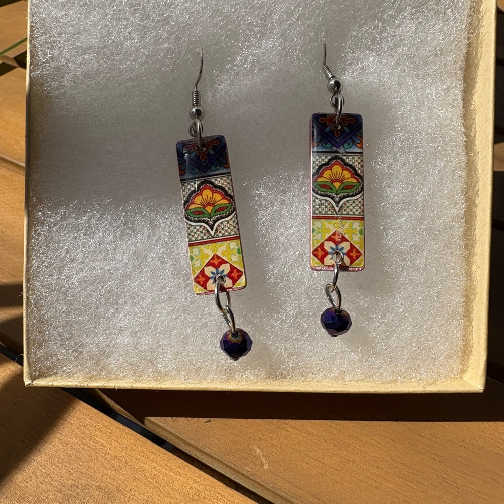 Colorful Floral Earrings